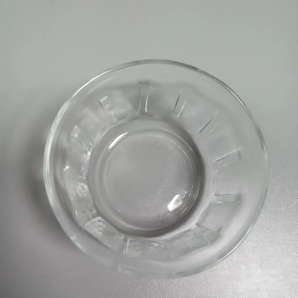Vintage‎ Fire-King Clear Glass Ribbed Custard Cup Ramekin Prep Bowl 3.75 Inch